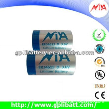 3.6v big lithium battery cell er34615 d size